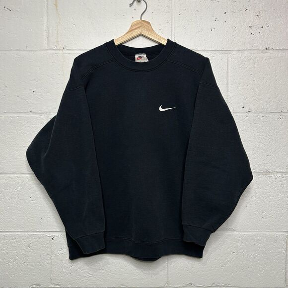 Vintage 90’s Nike Mini Swoosh Crewneck “Black” White Tag